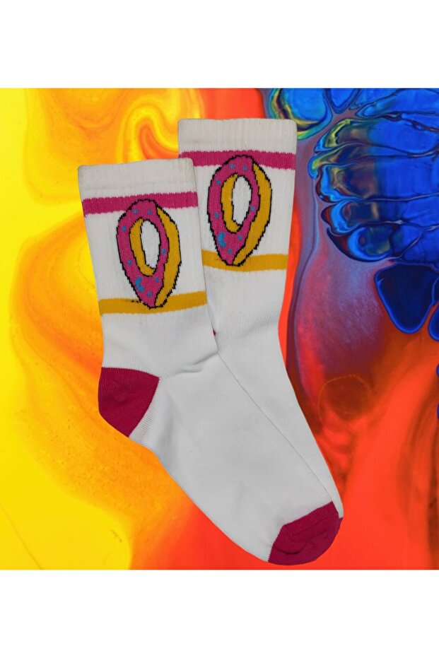 DONAT PATTERNED SOCKET SOCKS - 1