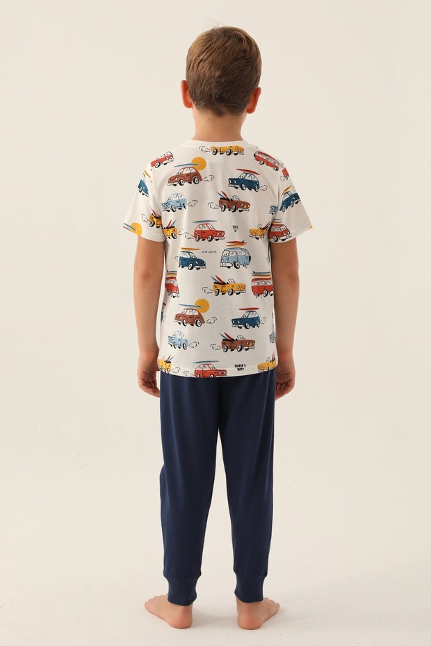 بدلة للأولاد مكونة من قطعتين - نمط السيارة - 4