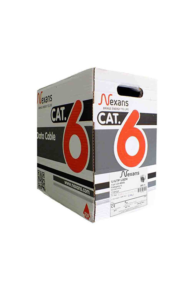 Cat 6 Network Data Internet Ve Veri Iletim Kablosu 305 M ( Turuncu) % Bakır - 1