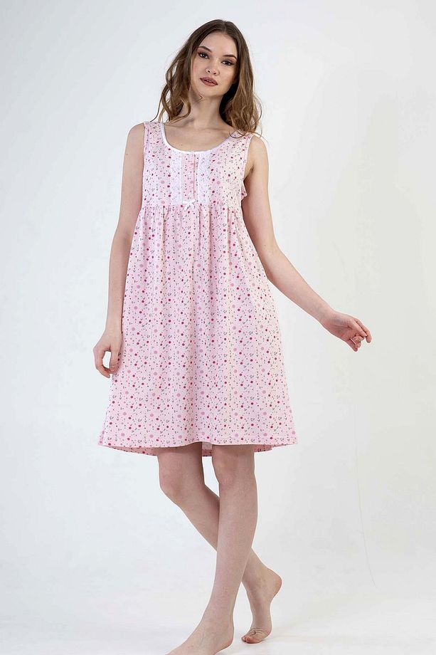 Kadın Sıfır Kol Pembe Gecelik C2T7N1161 - 4