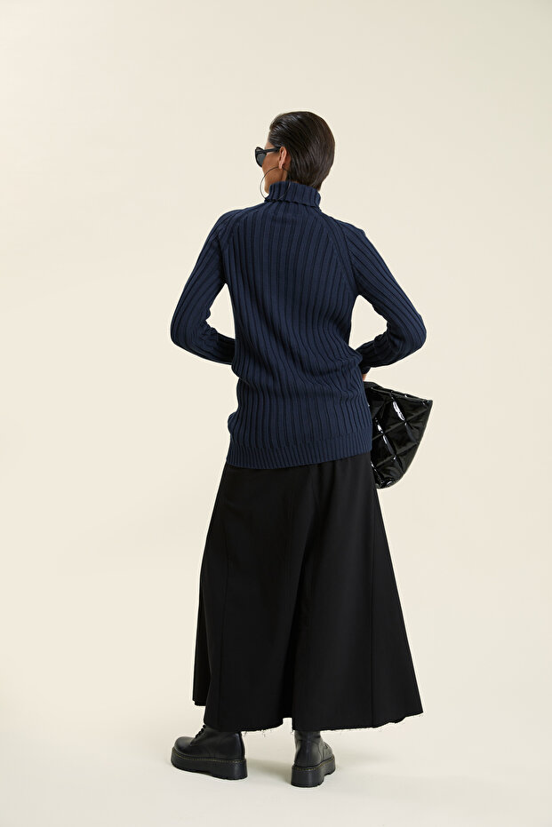 Boğazlı Triko Bluz - 2