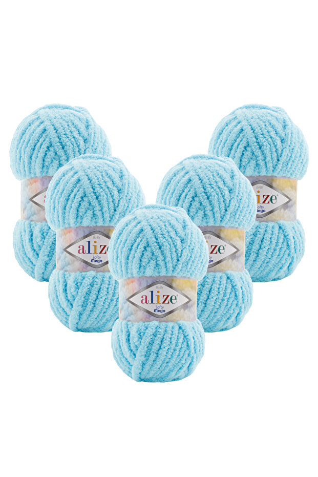 Softy Mega 5-Piece 128 Sea Foam Hand Knitting Yarn