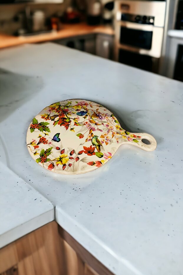 Ceramic Digital Patterned Large Presentation Plate - Round Plate - 1