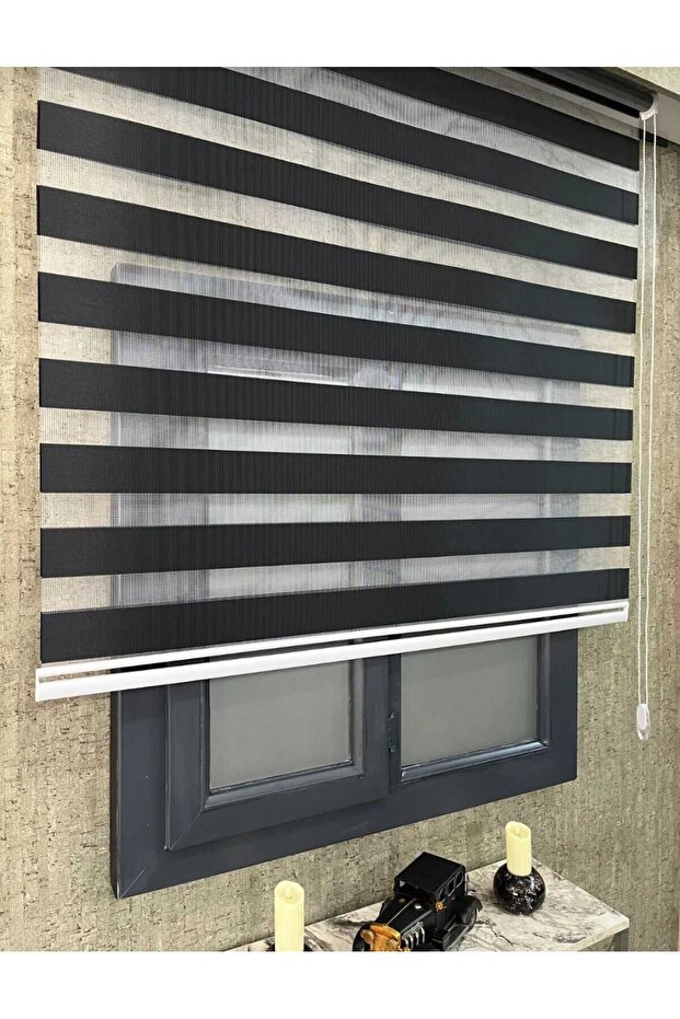 SİYAH BAMBU ZEBRA PERDE - 1