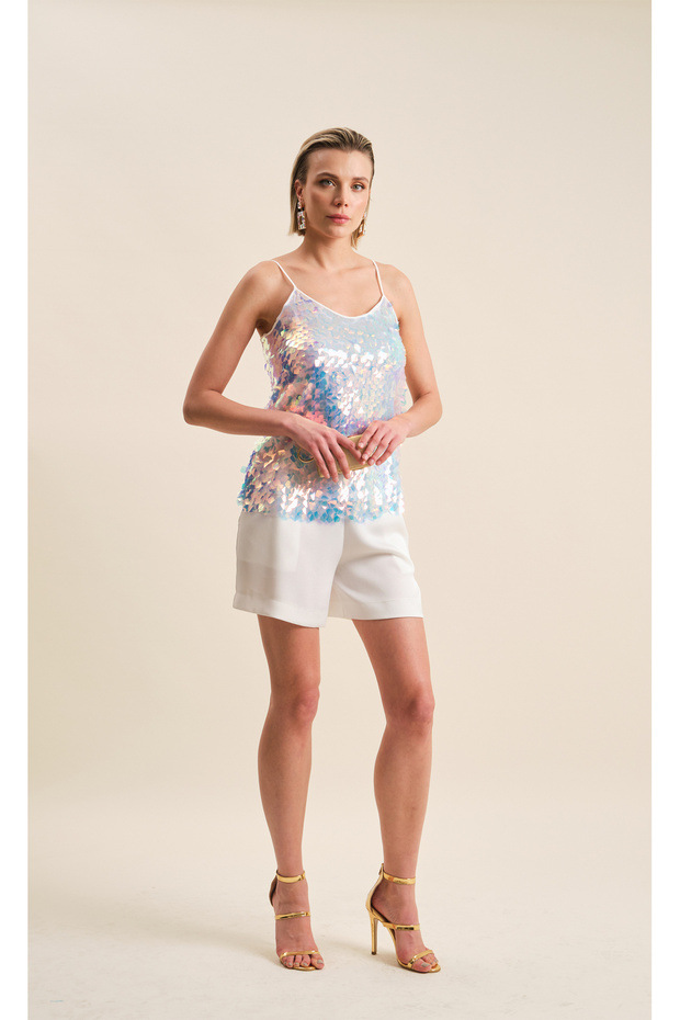 Pul Payetli Bluz - 1