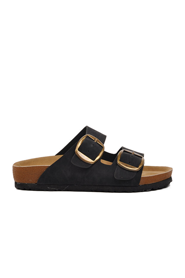 PC-6958 Black Women's Cork Slippers
