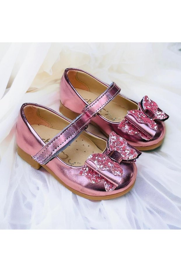 Girl's Butterfly Bow Orthopedic Sole Ballerinas