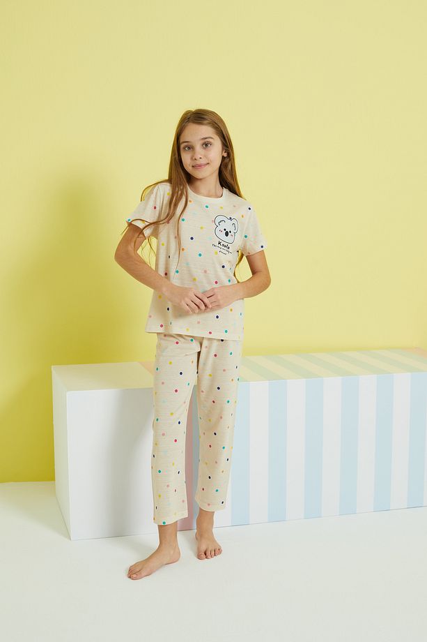 çok renkli Örme Pijama Takım - 4