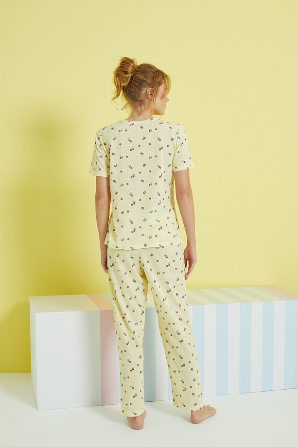 çok renkli Örme Pijama Takım - 3