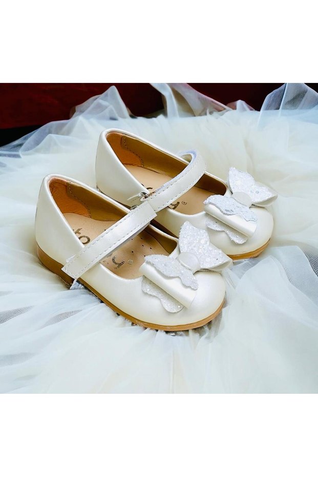 Girl's Butterfly Bow Orthopedic Sole Ballerinas
