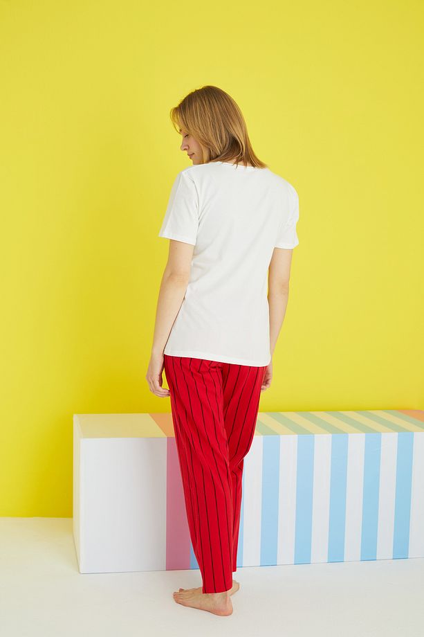 çok renkli Örme Pijama Takım - 3