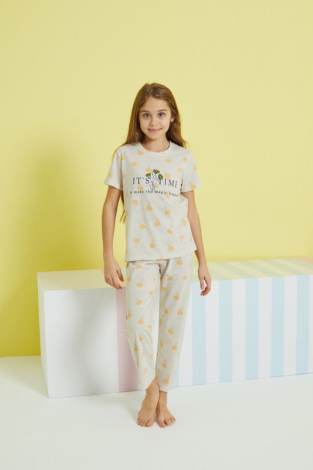 çok renkli Örme Pijama Takım - 4