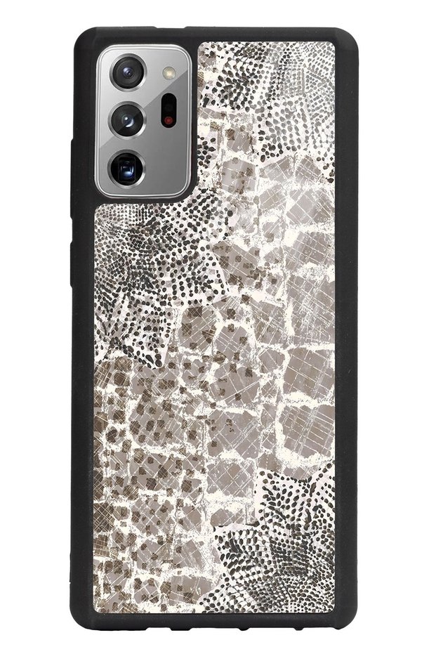 Samsung Note 20 Glossy Phone Case with Leaf Design with Stones