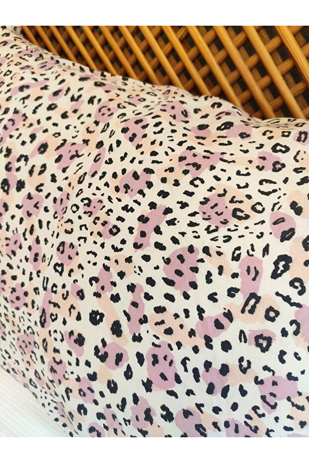 Set of 2 Leopard Patterned 100% Cotton Pillowcase - 3