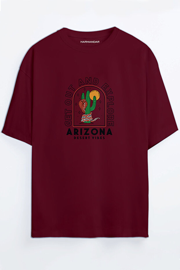 Arizona Desert Vibes Digital Printed Unisex Orange Oversize T-shirt