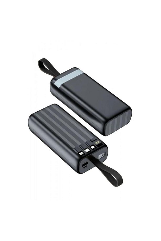 Pw-86 30.000 Mah 1xusb Kamp Işıklı Lcd Gösterge Dahili Mikro Type-c Lightning Powerbank - 6