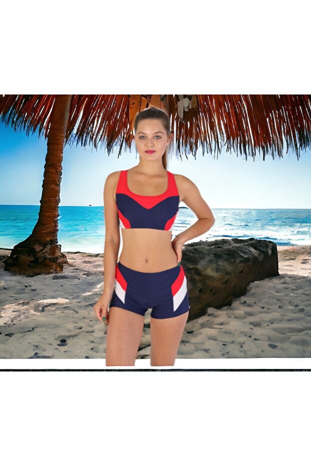 Modeled Swim Bikini with Shorts