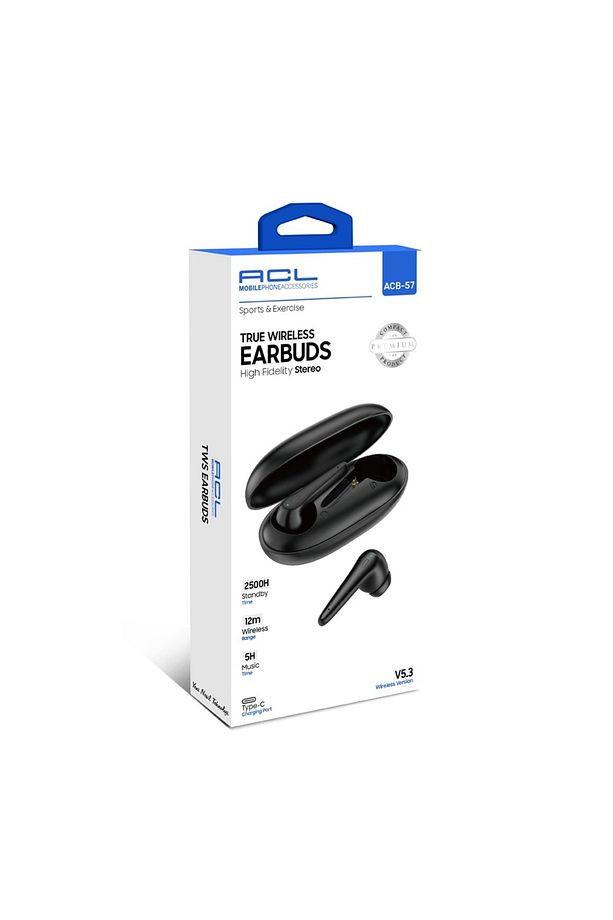 ACB-57 5.3 Versiyon Type-C Şarj Girişli True Wireless Kulakiçi Bluetooth Kulaklık - 1