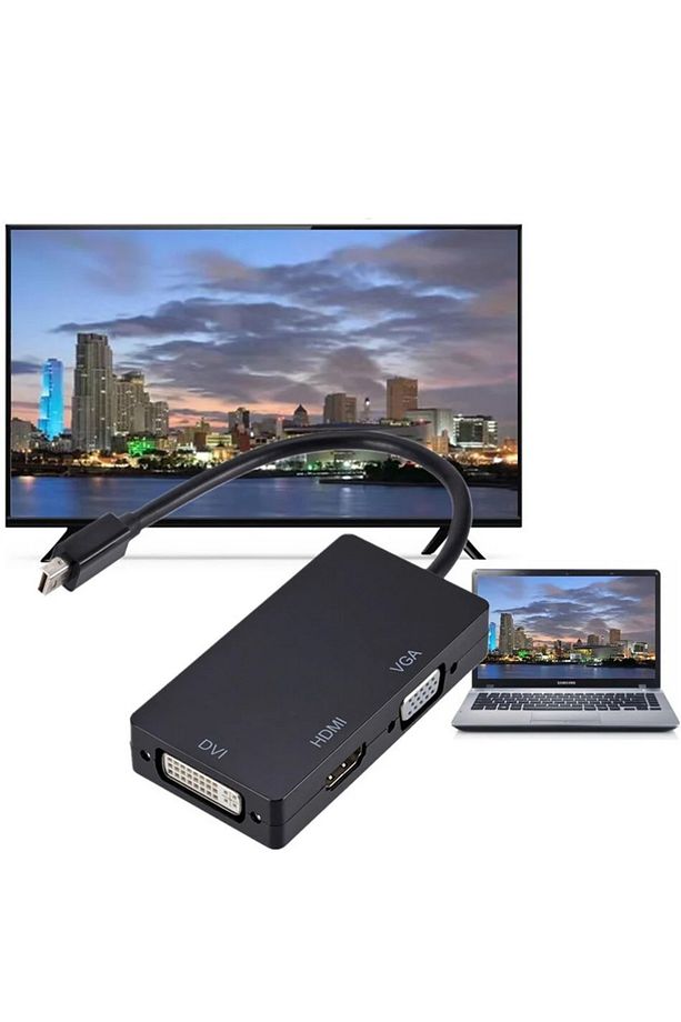 YÜKSEK KALİTELİ DISPLAY PORT TO HDMI-VGA-DVI 3IN1 ÇEVİRİCİ - 4