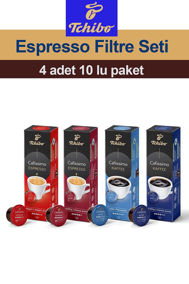 Cafissimo 4'lü Espresso ve Filtre Kahve Seti 4x10 - 1