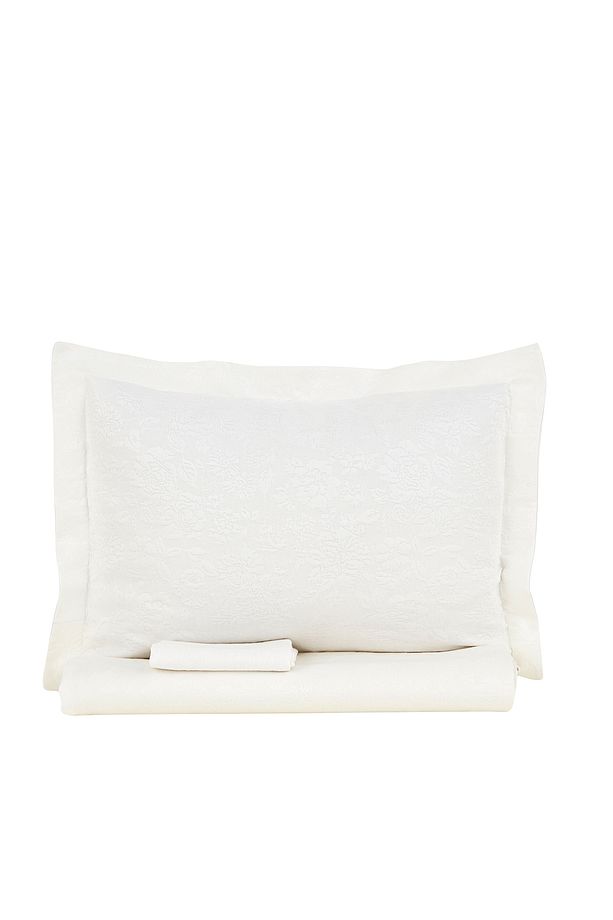 White Coll Verda Çift Kişilik Yatak Örtüsü - 8