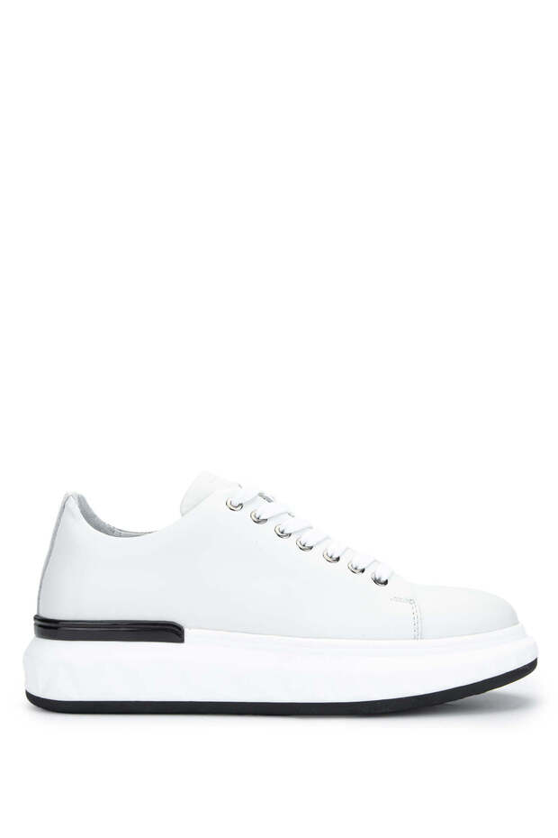 Men's Genuine Leather White Sneakers & Sports Shoes