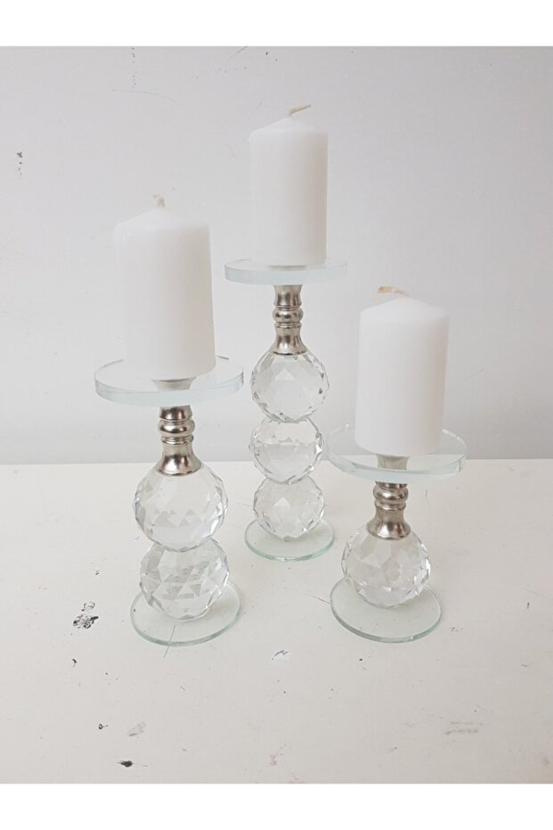 Kristal Mumluk 3lü - 1