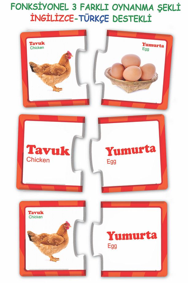 İlişki Kurma Eğlenceli Bulmacalar Eğitici Oyuncak Set Puzzle - 4