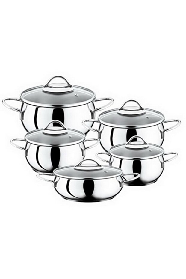 10 Parça Şevval Tencere Seti S-1006 - 1