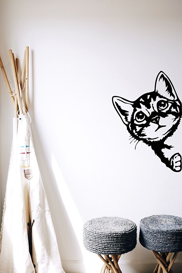 Cat Ahşap Duvar Dekoru