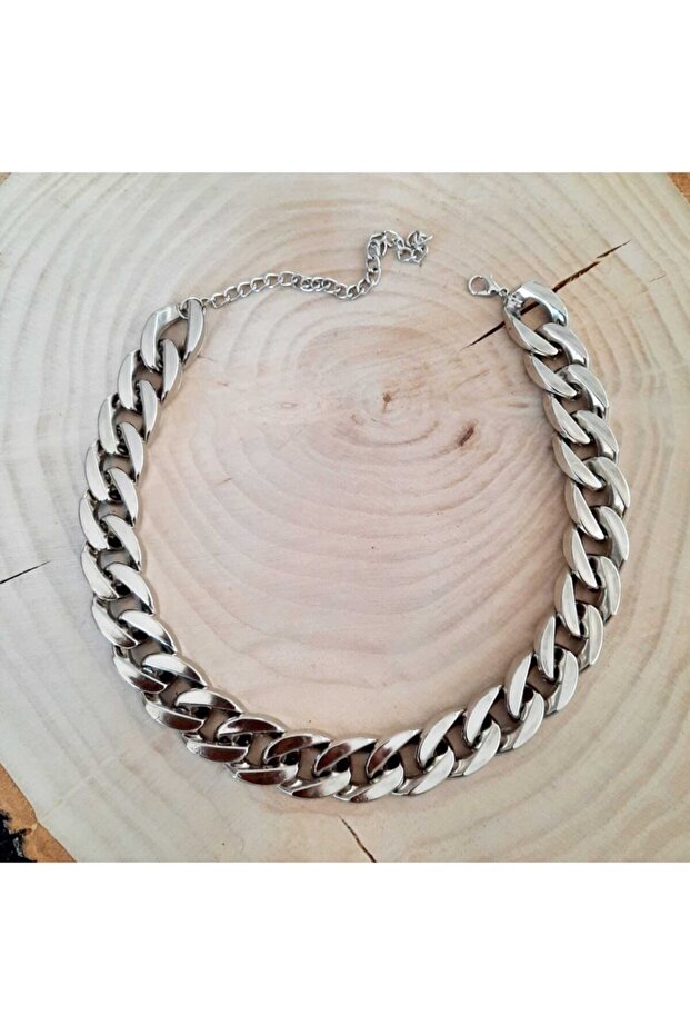 Women's Nickel Bone Chain Necklace