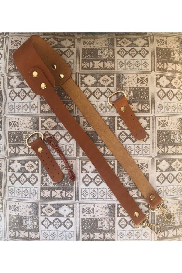 Genuine Leather Bag Handle / Accessory - Camel Color