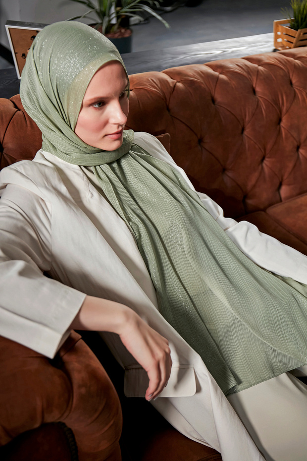 Simli Abiye Şal - 1