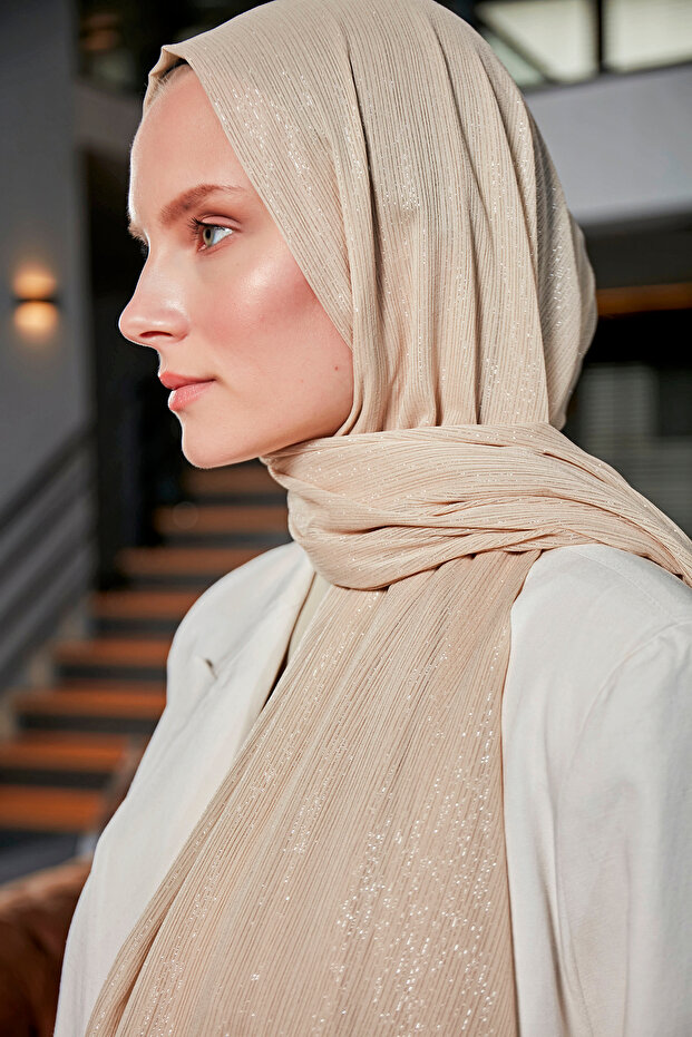 Simli Abiye Şal - 2