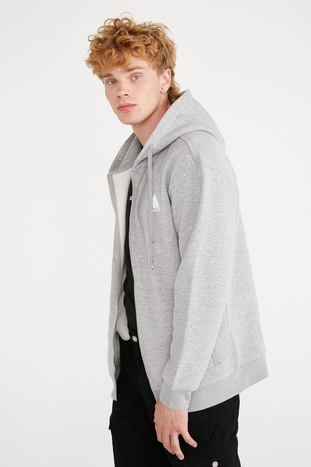JP BASIC FULL ZIP SWEATSHIRT HOODIE - 6