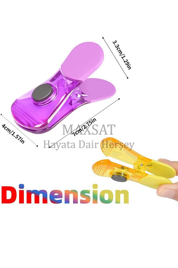 Poşet Kapatıcı Pratik Kullanılabilir Mıknatıslı Klips Poşet Kapatıcı Mandal 4 Adet TYCMXT280324 - 7