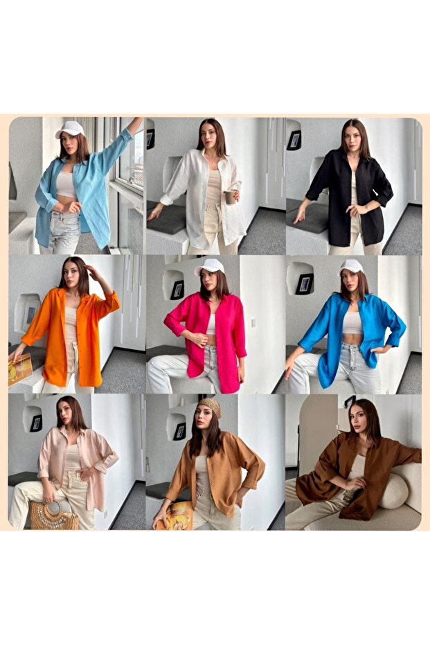 Dökümlü Beyaz Uzun Kol Basic Gömlek - 2