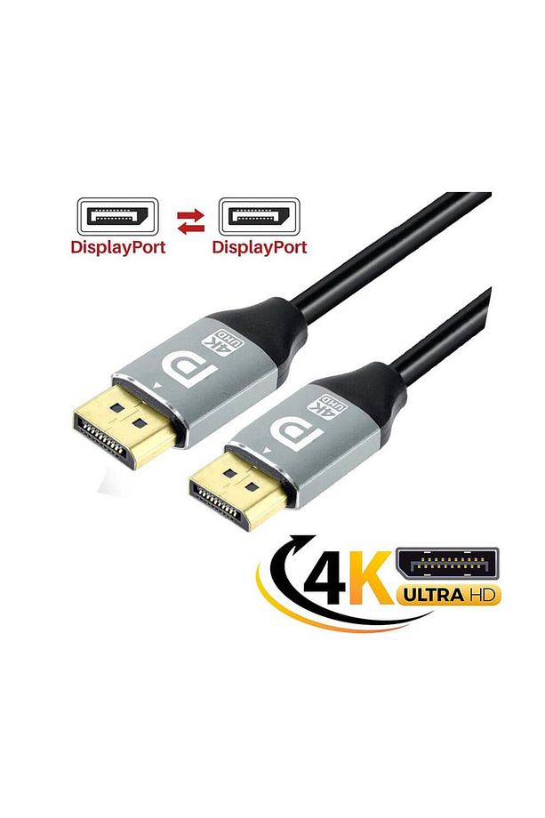 4k 60Hz Displayport  to Displayport Kablo (DP 1.2) 21.60Gbps, 1080P FreeSync G-Sync - 3 Mt - 3