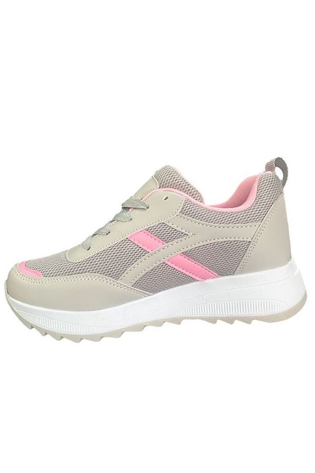 Yüksek Taban Bağcıklı Anatomik Rahat Taban Günlük Sneaker Spor Ayakkabı Buz - 3