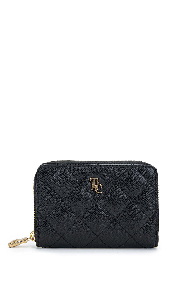 Unisex Genuine Leather Black Caviar Wallet
