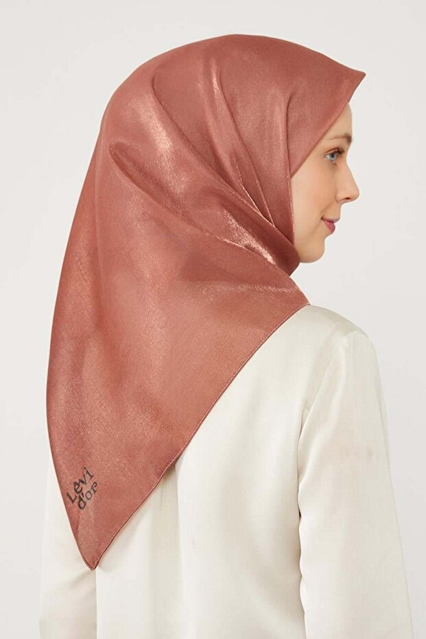 Brick Color Transitional Amber Scarf