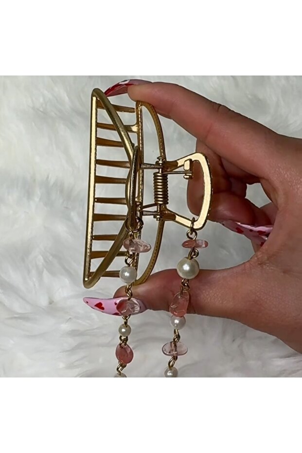 Natural Stone Pendent Metal Latch Buckle