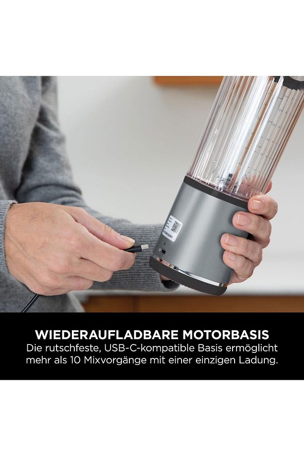 Blast Taşınabilir Kablosuz Mikser ve Smoothie Makinesi, Güçlü, Şarj Edilebilir, 530ml , - 6