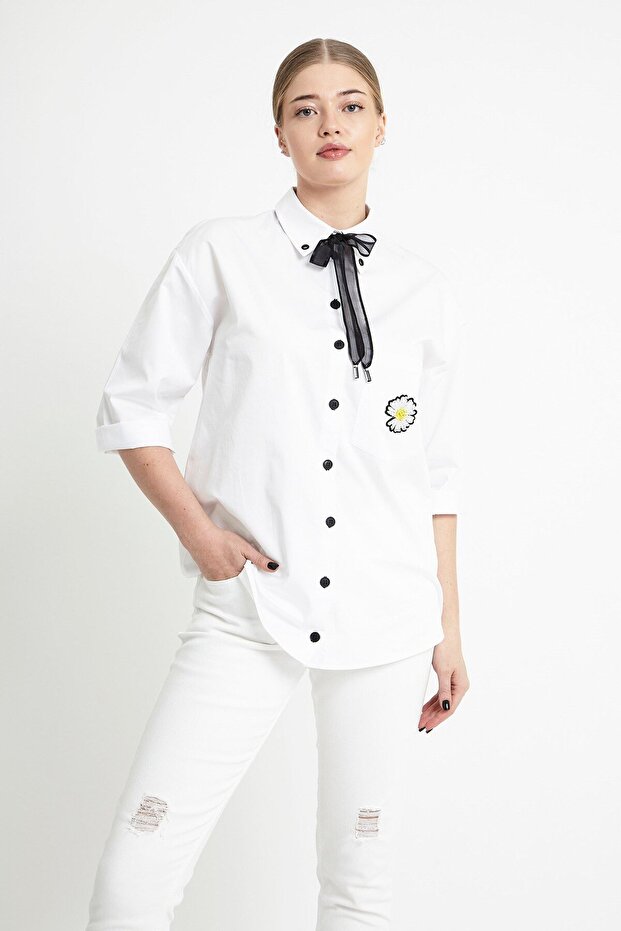 Beyaz Jean Pantolon - 4