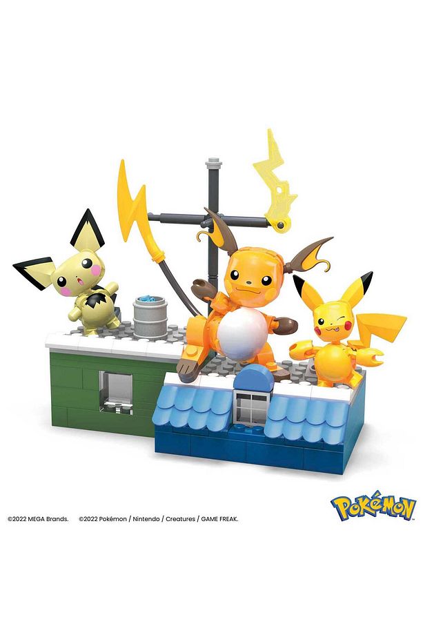 Action Figure Building Toys for Kids, Pikachu Evolution Set with 159 Pieces, 3 Poseable Characters - 2