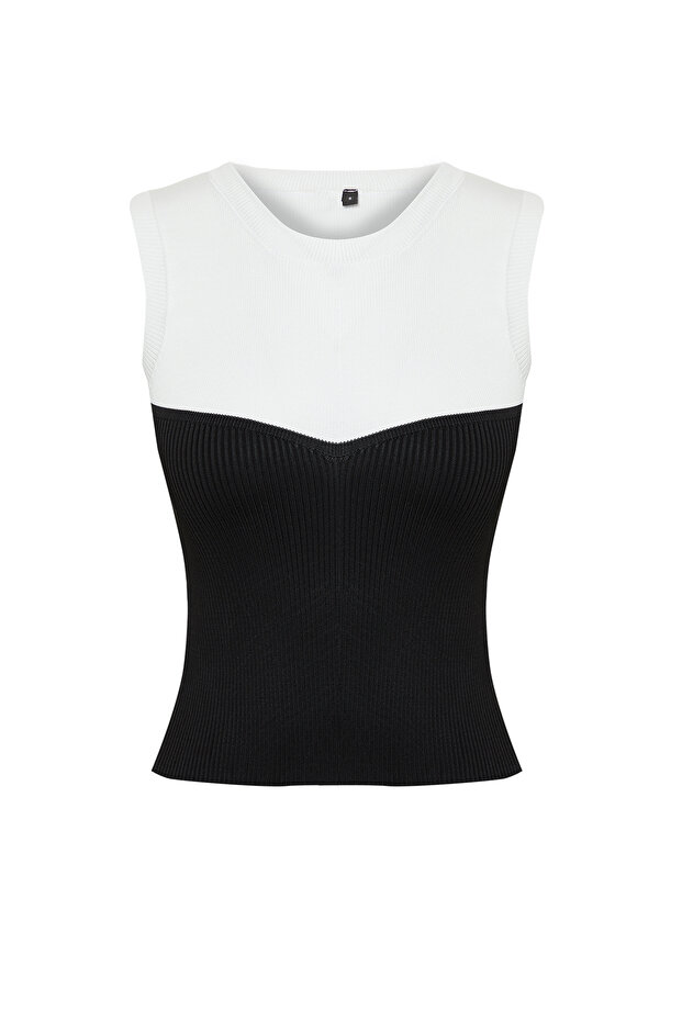 Ekru Korse Detaylı Triko Bluz TWOSS24BZ00415 - 7