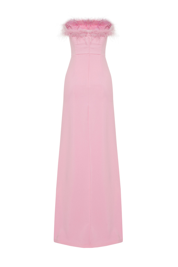 Rochie de seara cu detaliu Otrish roz deschis - TPRSS22AE0095 - 8