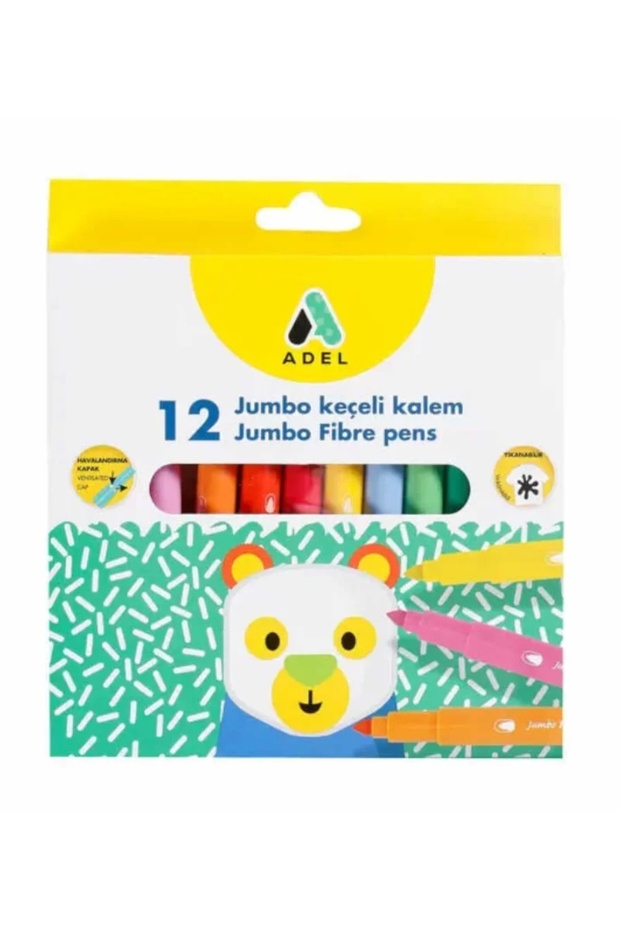 KEÇELİ KALEM12 RENK JUMBO - 1