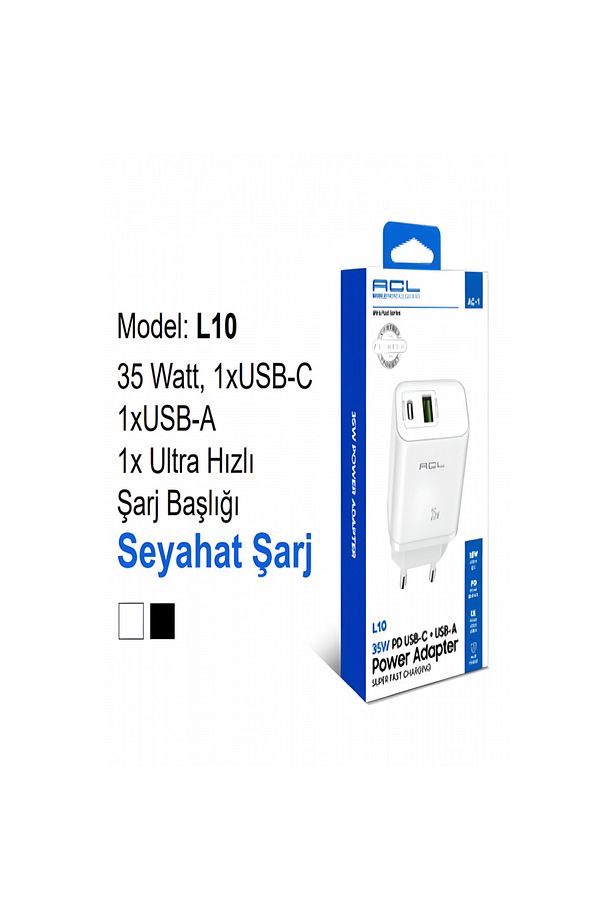 L10 35 Watt, 1xUsb-c 1xUsb-a 1x Ultra Hızlı Şarj Başlığı Seyahat Şarj - 1