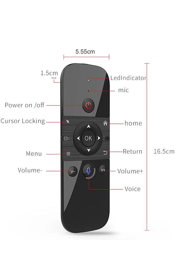 2.4ghz Klavye Ses Asistan Destekli Jiroskop Mouse Akıllı Tv Android Box Klavyeli Uzaktan Kumanda - 3